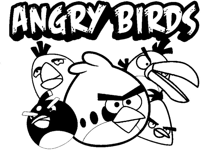 着色页: 愤怒的小鸟 (动画片) #25036 - 免费可打印着色页