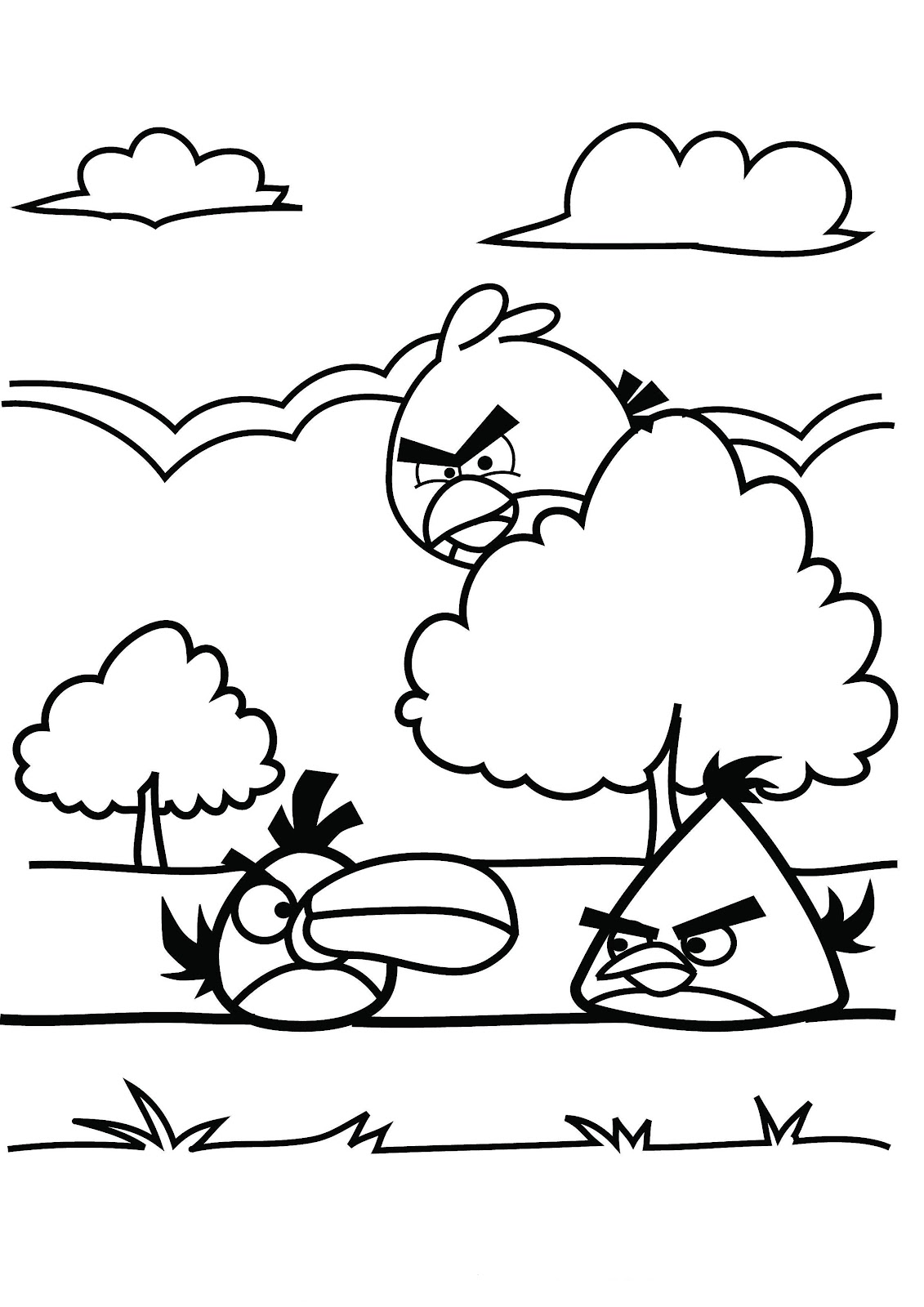 着色页: 愤怒的小鸟 (动画片) #25071 - 免费可打印着色页
