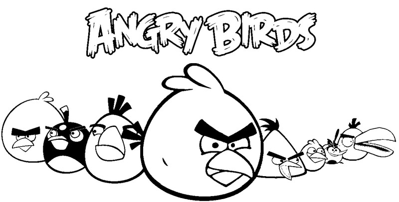着色页: 愤怒的小鸟 (动画片) #25111 - 免费可打印着色页