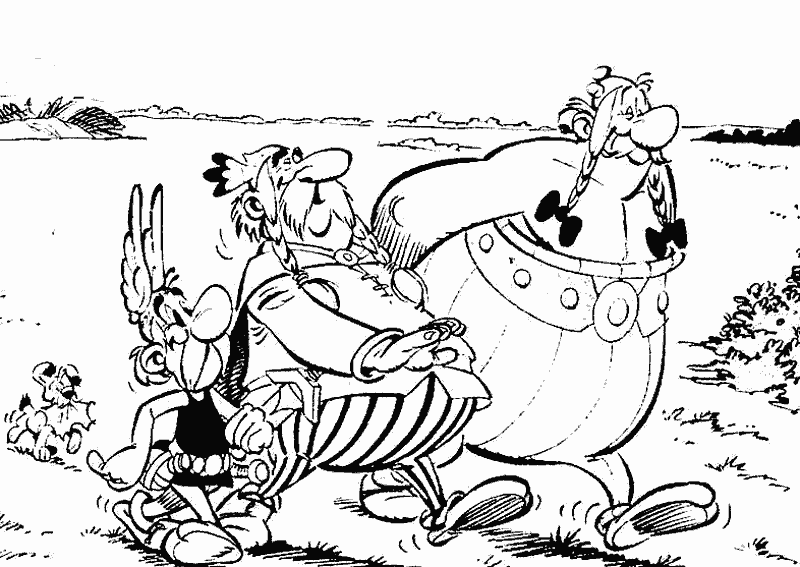 着色页: Asterix 和 Obelix (动画片) #24378 - 免费可打印着色页