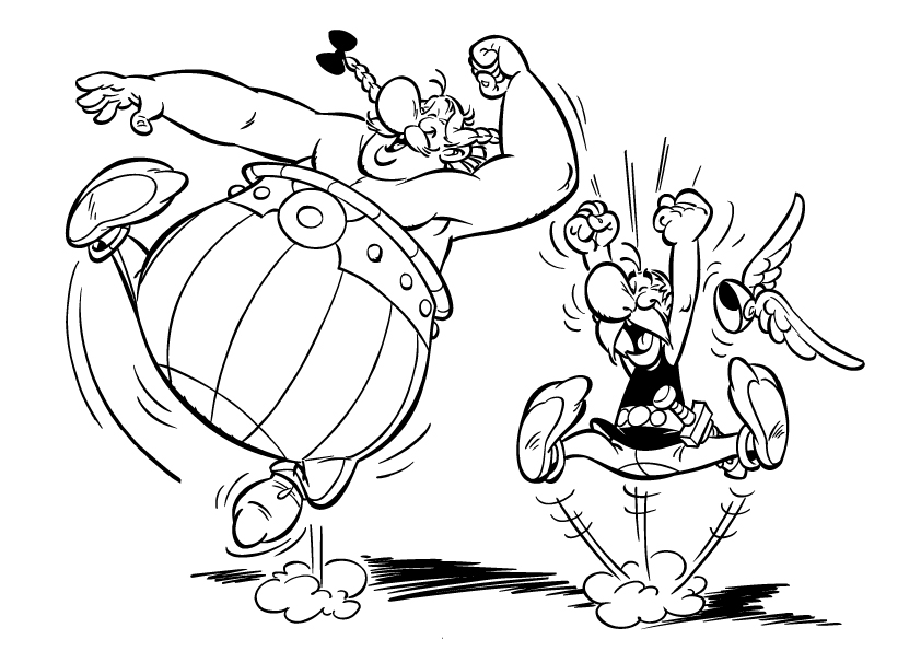 着色页: Asterix 和 Obelix (动画片) #24382 - 免费可打印着色页