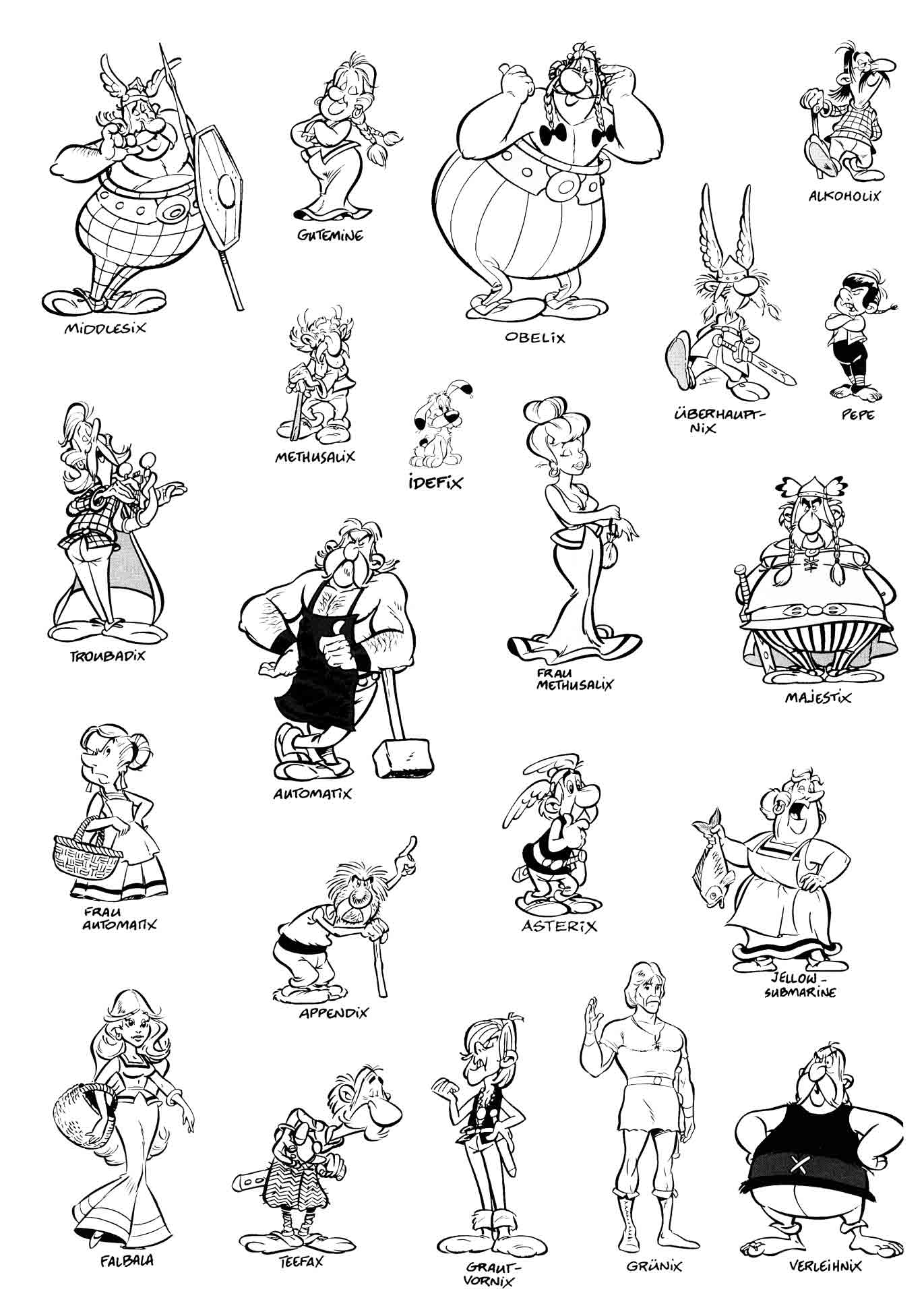 着色页: Asterix 和 Obelix (动画片) #24396 - 免费可打印着色页
