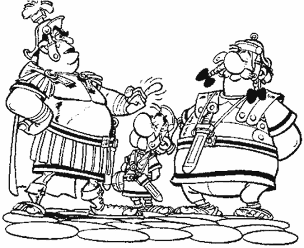着色页: Asterix 和 Obelix (动画片) #24400 - 免费可打印着色页
