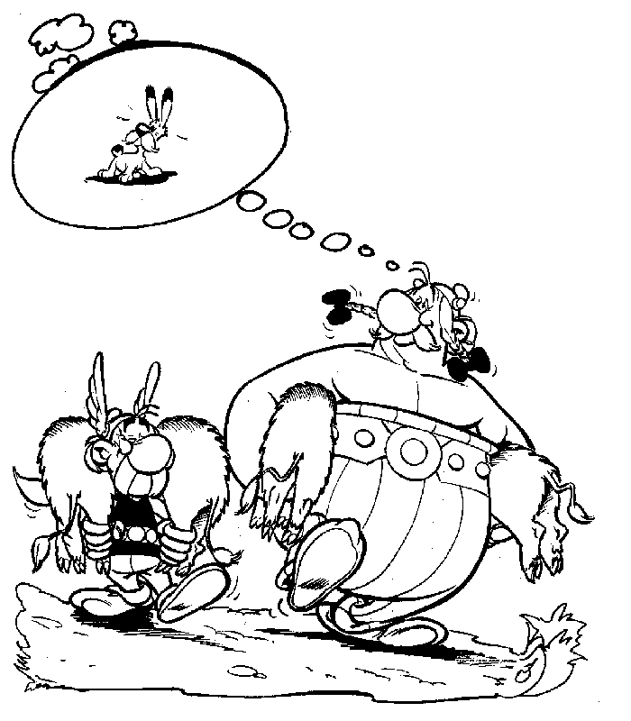 着色页: Asterix 和 Obelix (动画片) #24409 - 免费可打印着色页