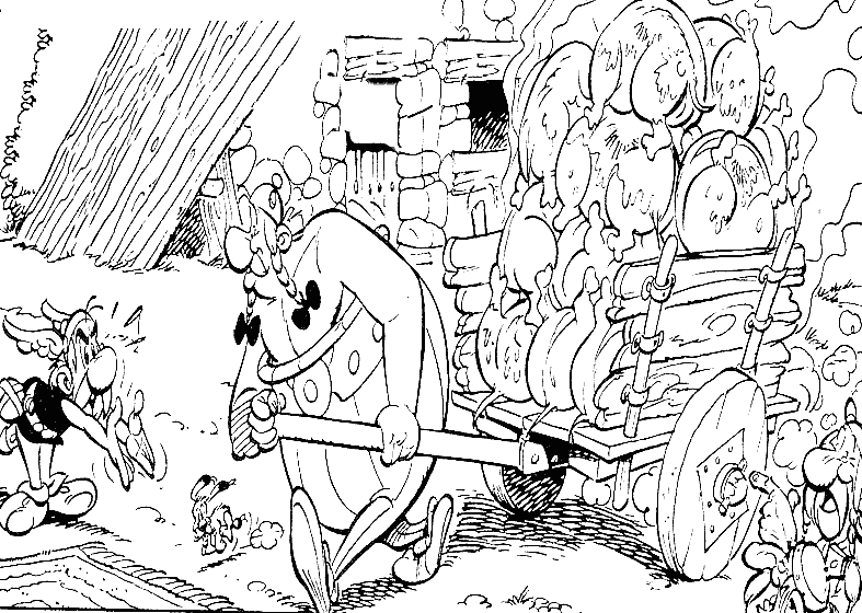 着色页: Asterix 和 Obelix (动画片) #24421 - 免费可打印着色页