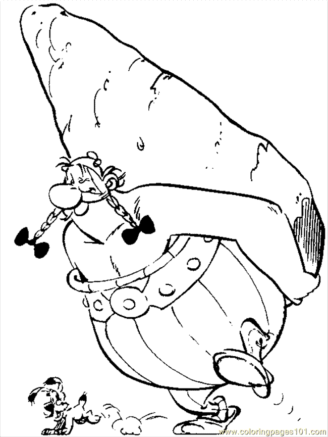 着色页: Asterix 和 Obelix (动画片) #24466 - 免费可打印着色页