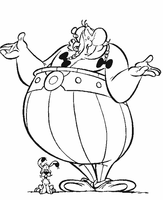 着色页: Asterix 和 Obelix (动画片) #24483 - 免费可打印着色页