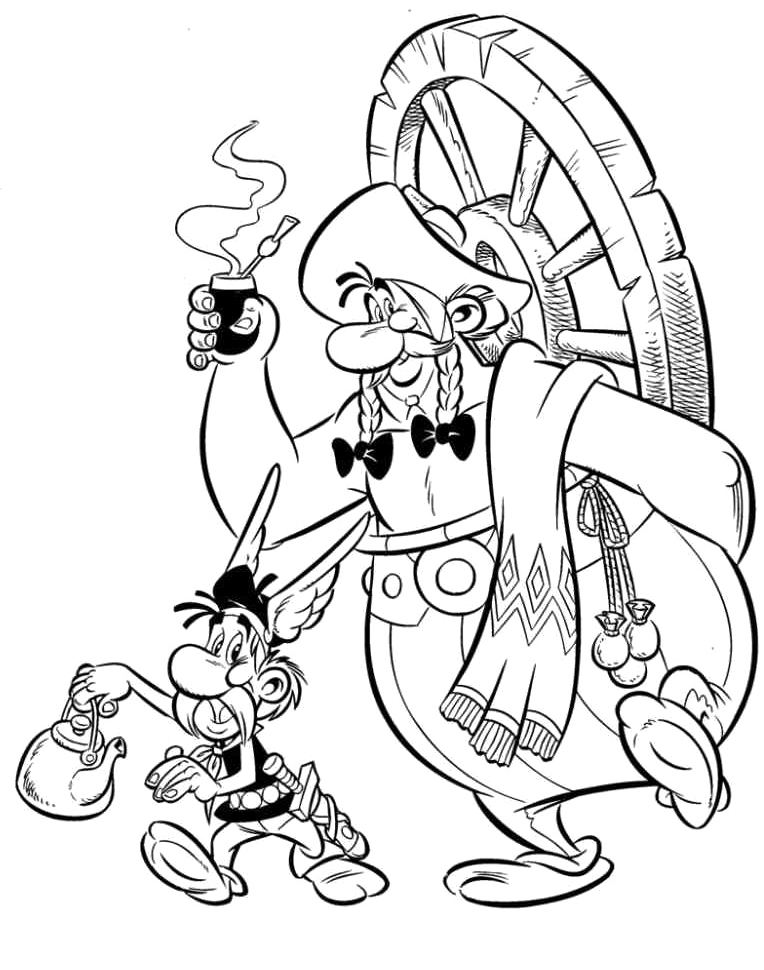 着色页: Asterix 和 Obelix (动画片) #24487 - 免费可打印着色页