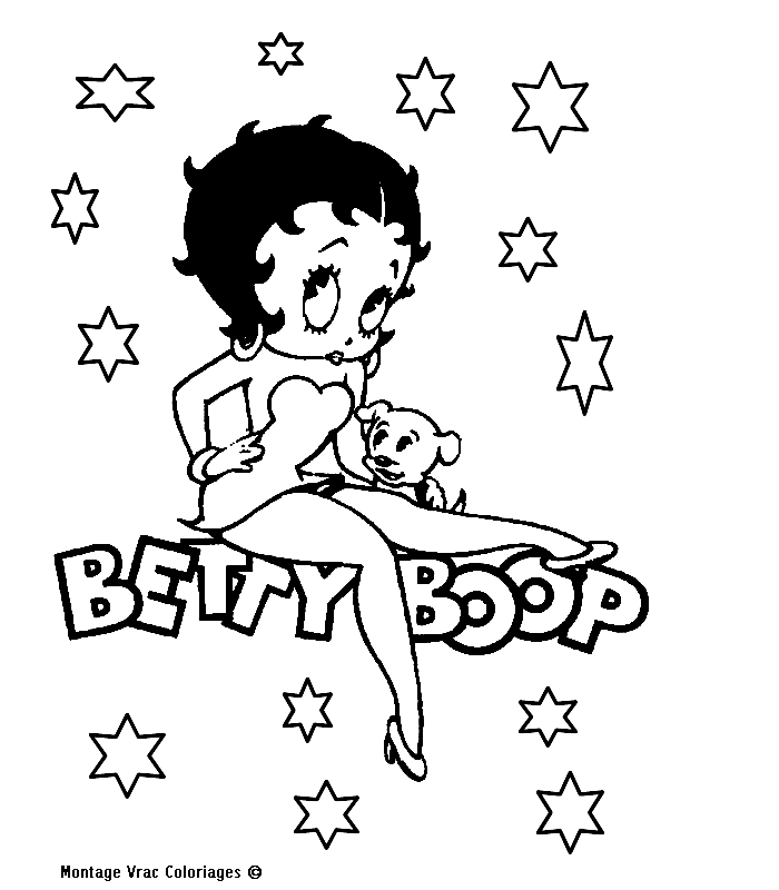 着色页: 贝蒂娃娃 (动画片) #25911 - 免费可打印着色页