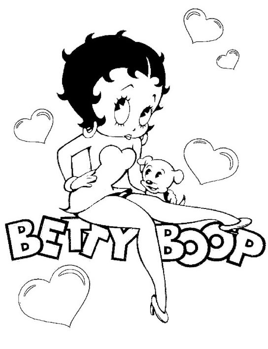 着色页: 贝蒂娃娃 (动画片) #25920 - 免费可打印着色页