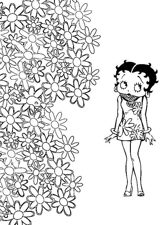 着色页: 贝蒂娃娃 (动画片) #25973 - 免费可打印着色页
