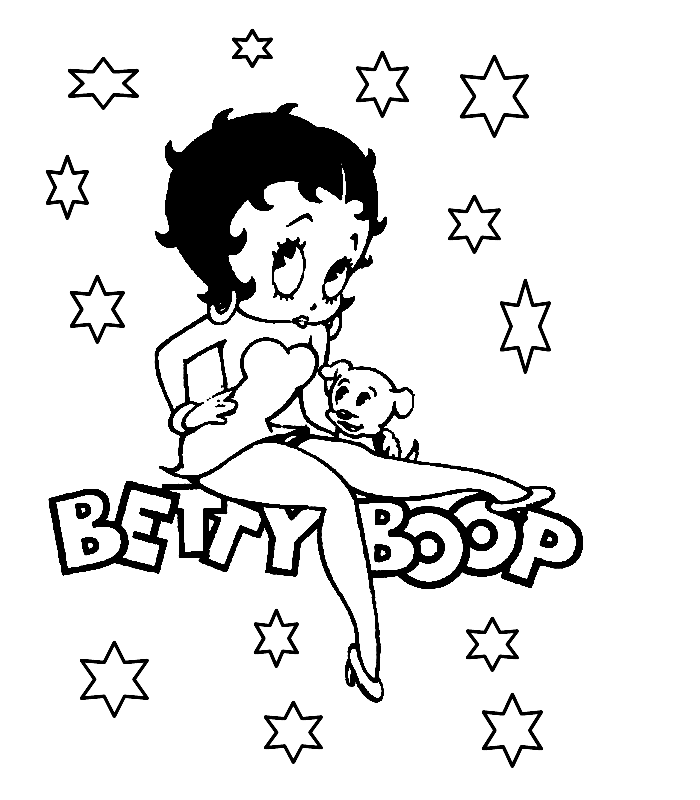 着色页: 贝蒂娃娃 (动画片) #25974 - 免费可打印着色页