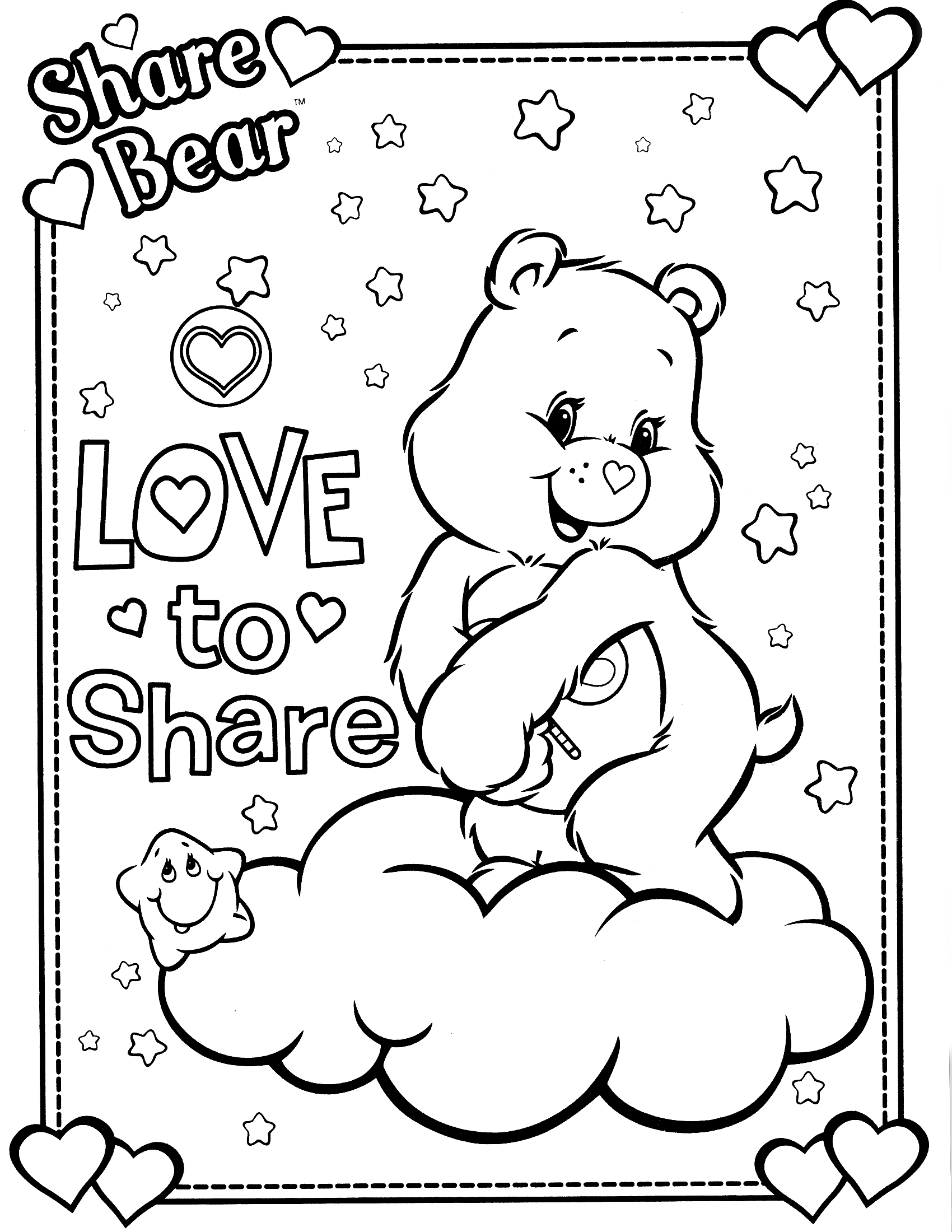 着色页: 护理熊 / Calinours (动画片) #37207 - 免费可打印着色页