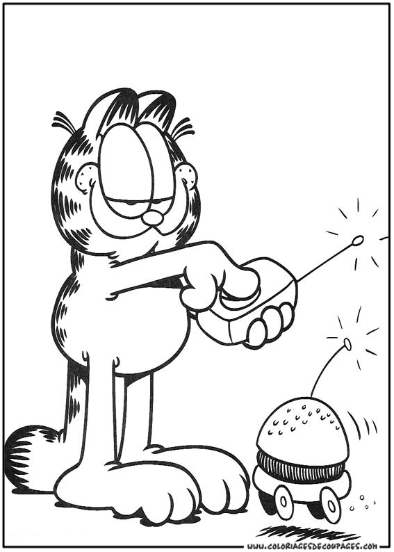 着色页: 加菲猫 (动画片) #26220 - 免费可打印着色页