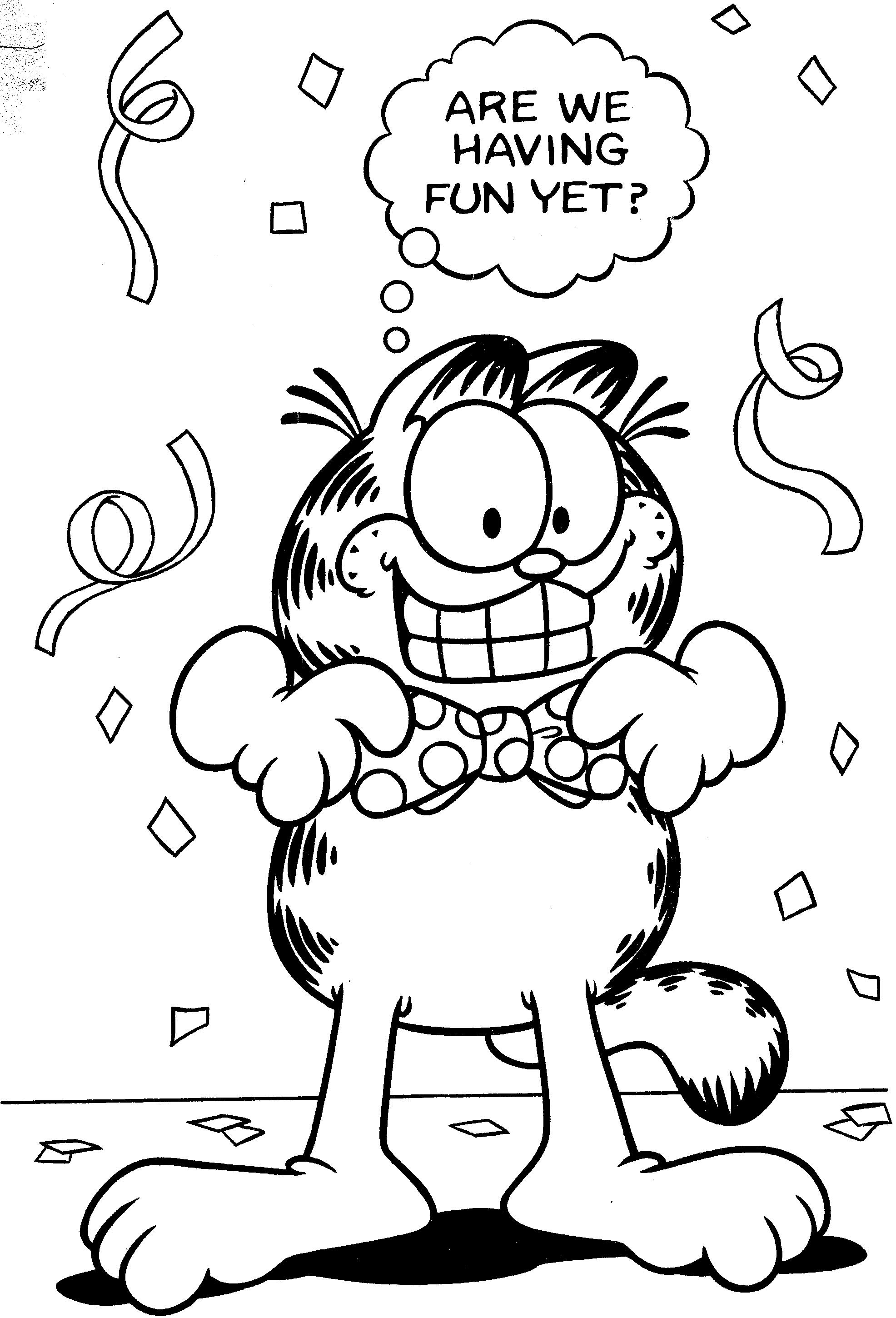 着色页: 加菲猫 (动画片) #26254 - 免费可打印着色页
