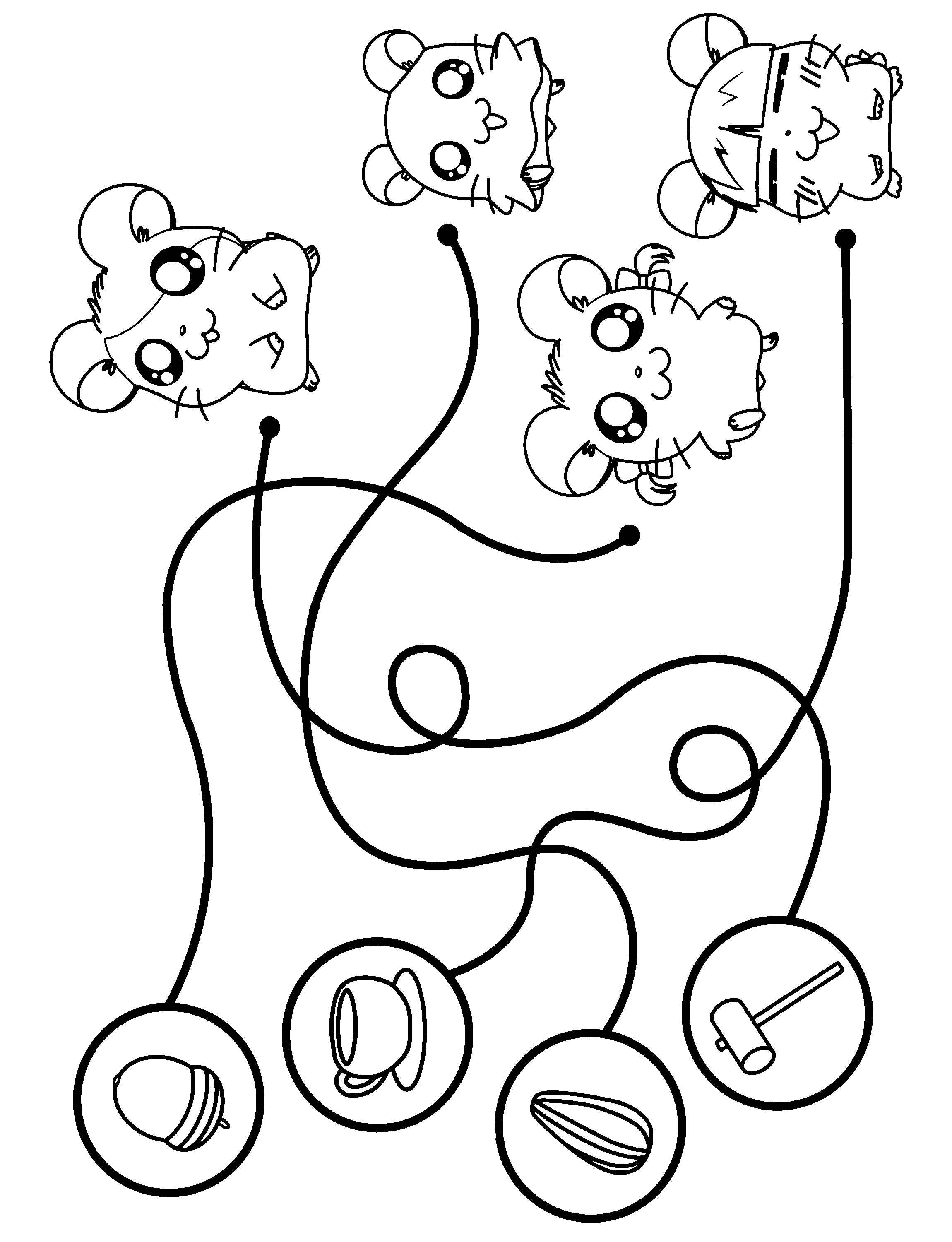 着色页: 哈姆太郎 (动画片) #40093 - 免费可打印着色页