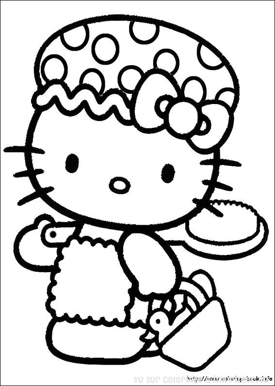 着色页: 凯蒂猫 (动画片) #36732 - 免费可打印着色页