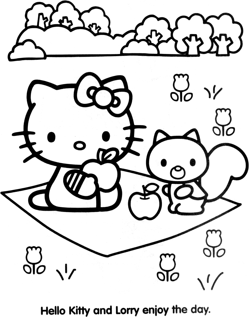 着色页: 凯蒂猫 (动画片) #36754 - 免费可打印着色页