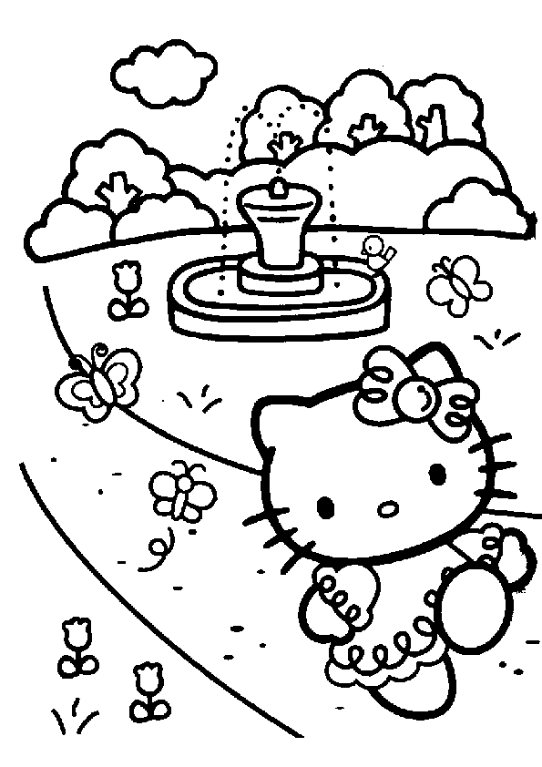 着色页: 凯蒂猫 (动画片) #36819 - 免费可打印着色页