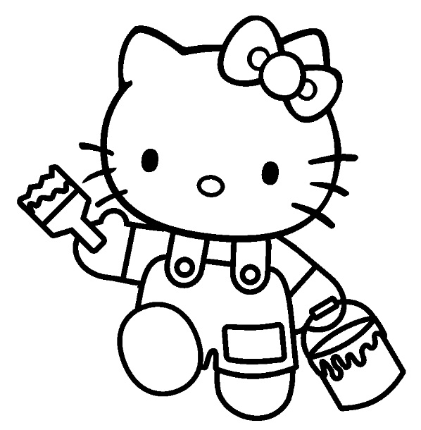 着色页: 凯蒂猫 (动画片) #36984 - 免费可打印着色页