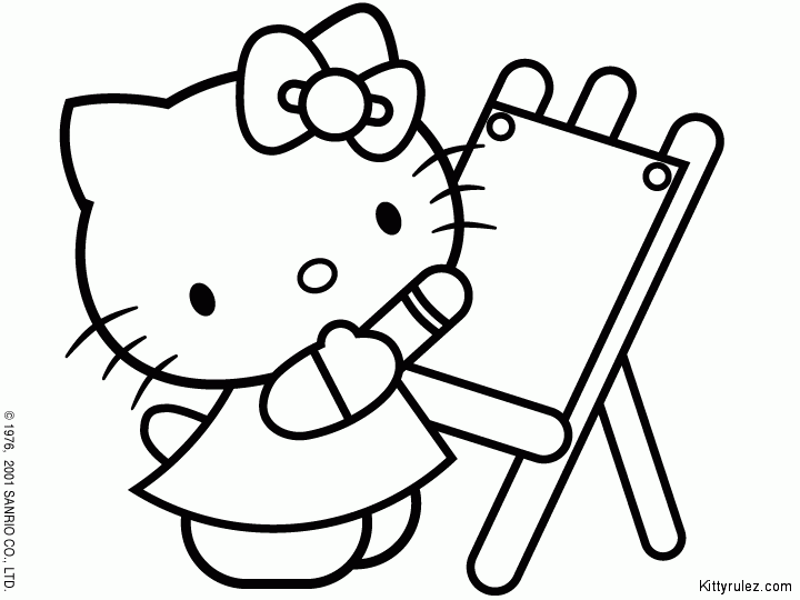 着色页: 凯蒂猫 (动画片) #37094 - 免费可打印着色页