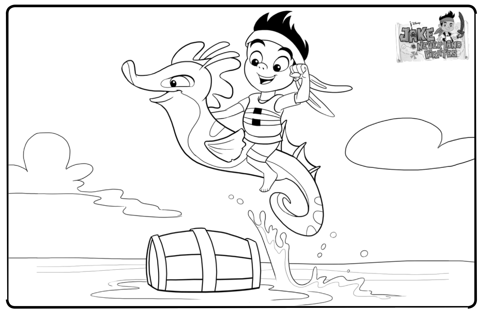 着色页: 杰克和梦幻岛海盗 (动画片) #42501 - 免费可打印着色页