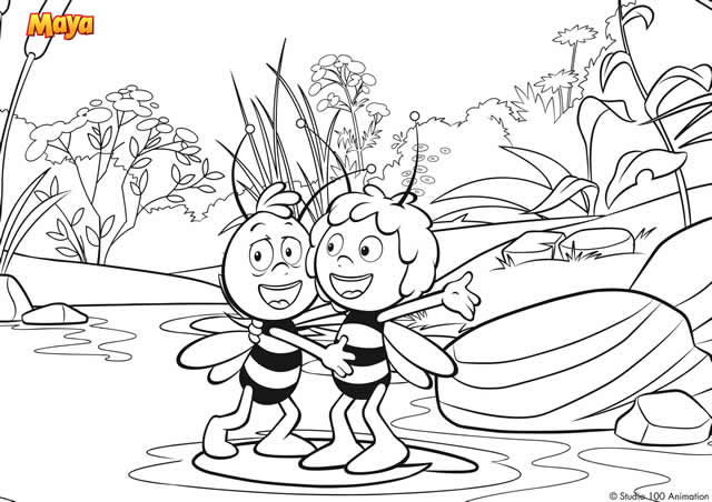 着色页: 蜜蜂玛雅 (动画片) #28214 - 免费可打印着色页