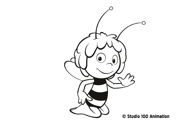 着色页: 蜜蜂玛雅 (动画片) #28221 - 免费可打印着色页