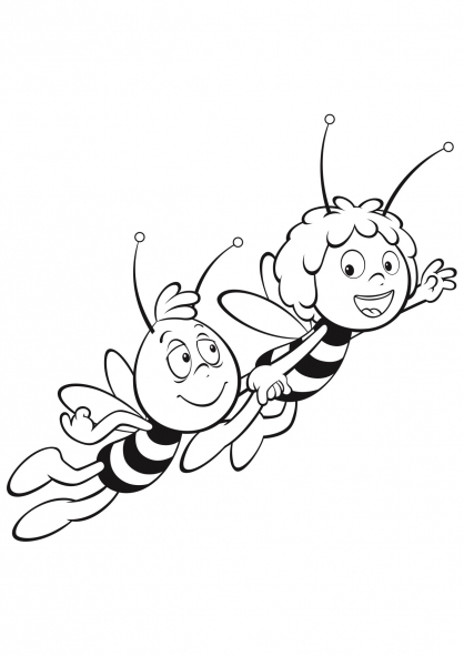 着色页: 蜜蜂玛雅 (动画片) #28234 - 免费可打印着色页