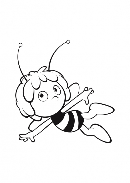 着色页: 蜜蜂玛雅 (动画片) #28236 - 免费可打印着色页