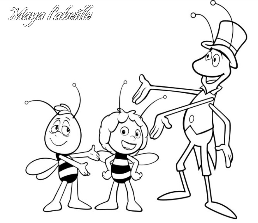 着色页: 蜜蜂玛雅 (动画片) #28252 - 免费可打印着色页