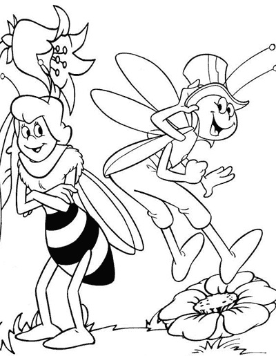 着色页: 蜜蜂玛雅 (动画片) #28294 - 免费可打印着色页