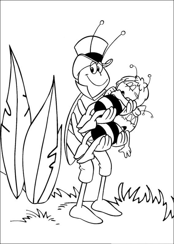 着色页: 蜜蜂玛雅 (动画片) #28299 - 免费可打印着色页