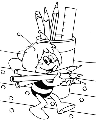 着色页: 蜜蜂玛雅 (动画片) #28303 - 免费可打印着色页