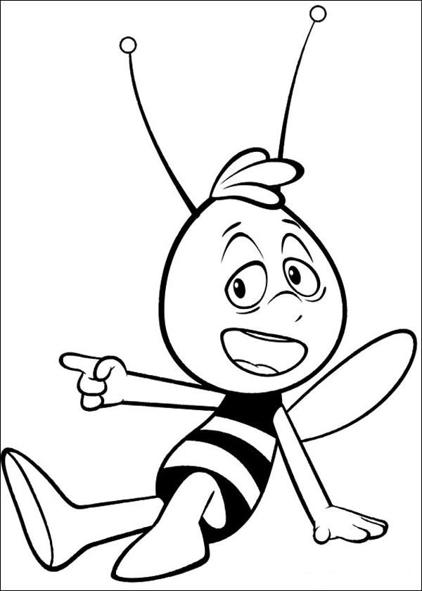 着色页: 蜜蜂玛雅 (动画片) #28336 - 免费可打印着色页