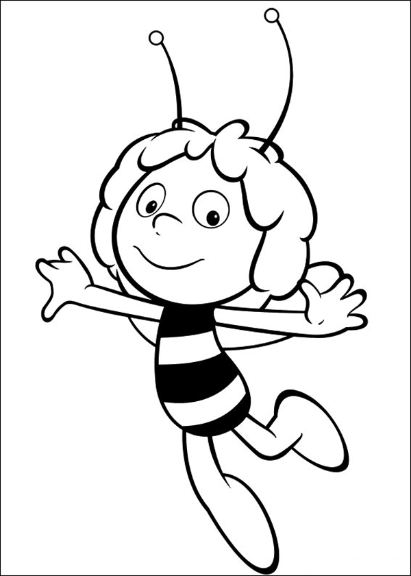着色页: 蜜蜂玛雅 (动画片) #28350 - 免费可打印着色页