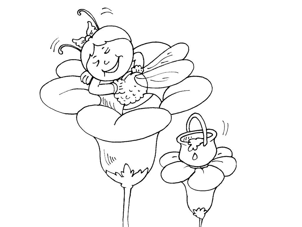 着色页: 蜜蜂玛雅 (动画片) #28359 - 免费可打印着色页