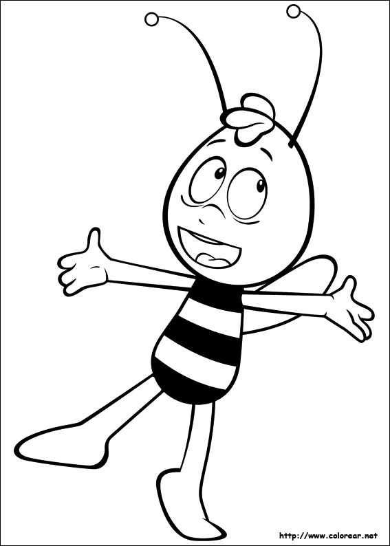 着色页: 蜜蜂玛雅 (动画片) #28371 - 免费可打印着色页