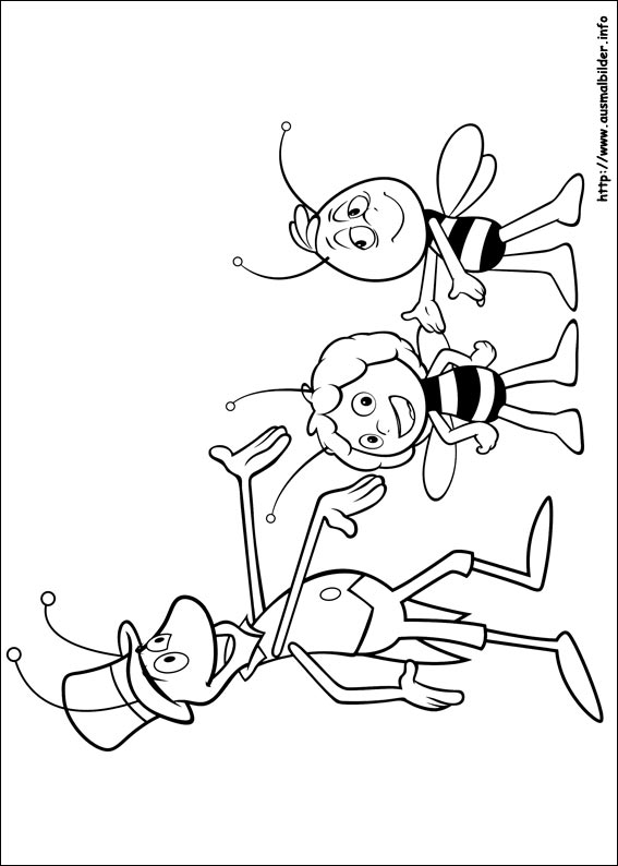 着色页: 蜜蜂玛雅 (动画片) #28391 - 免费可打印着色页