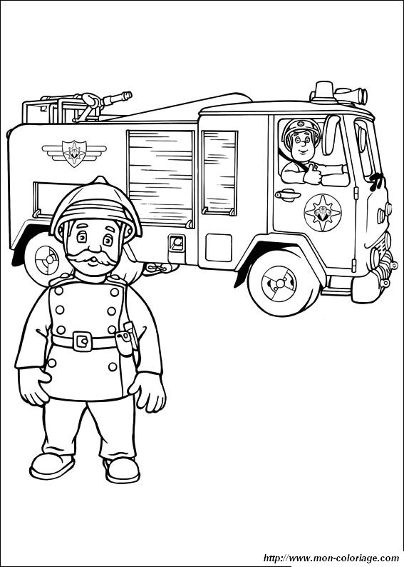 着色页: 消防员山姆 (动画片) #39822 - 免费可打印着色页