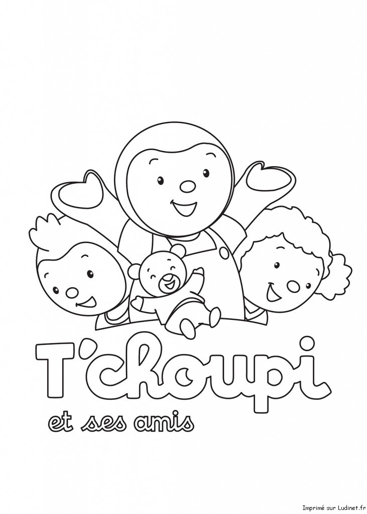 着色页: T'choupi 和豆豆 (动画片) #34126 - 免费可打印着色页