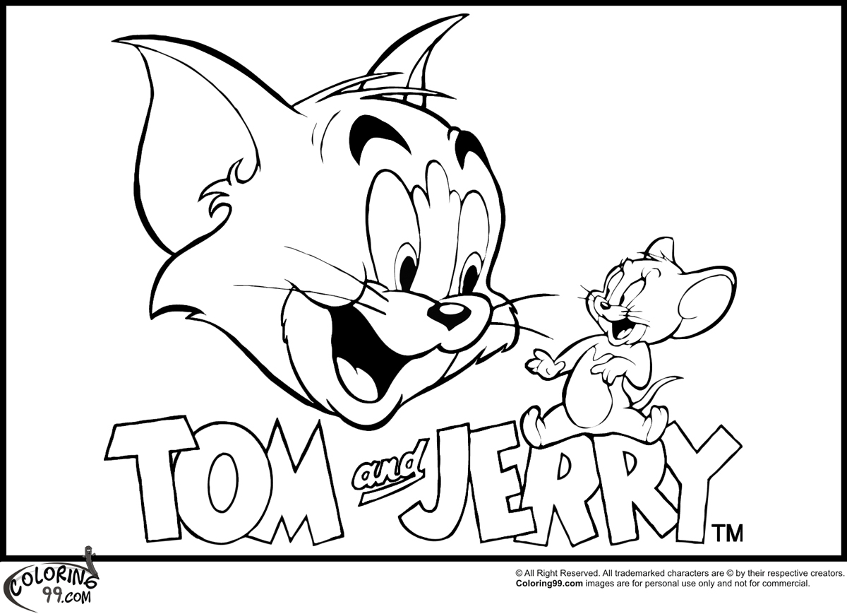 着色页: 汤姆和杰瑞 (动画片) #24180 - 免费可打印着色页