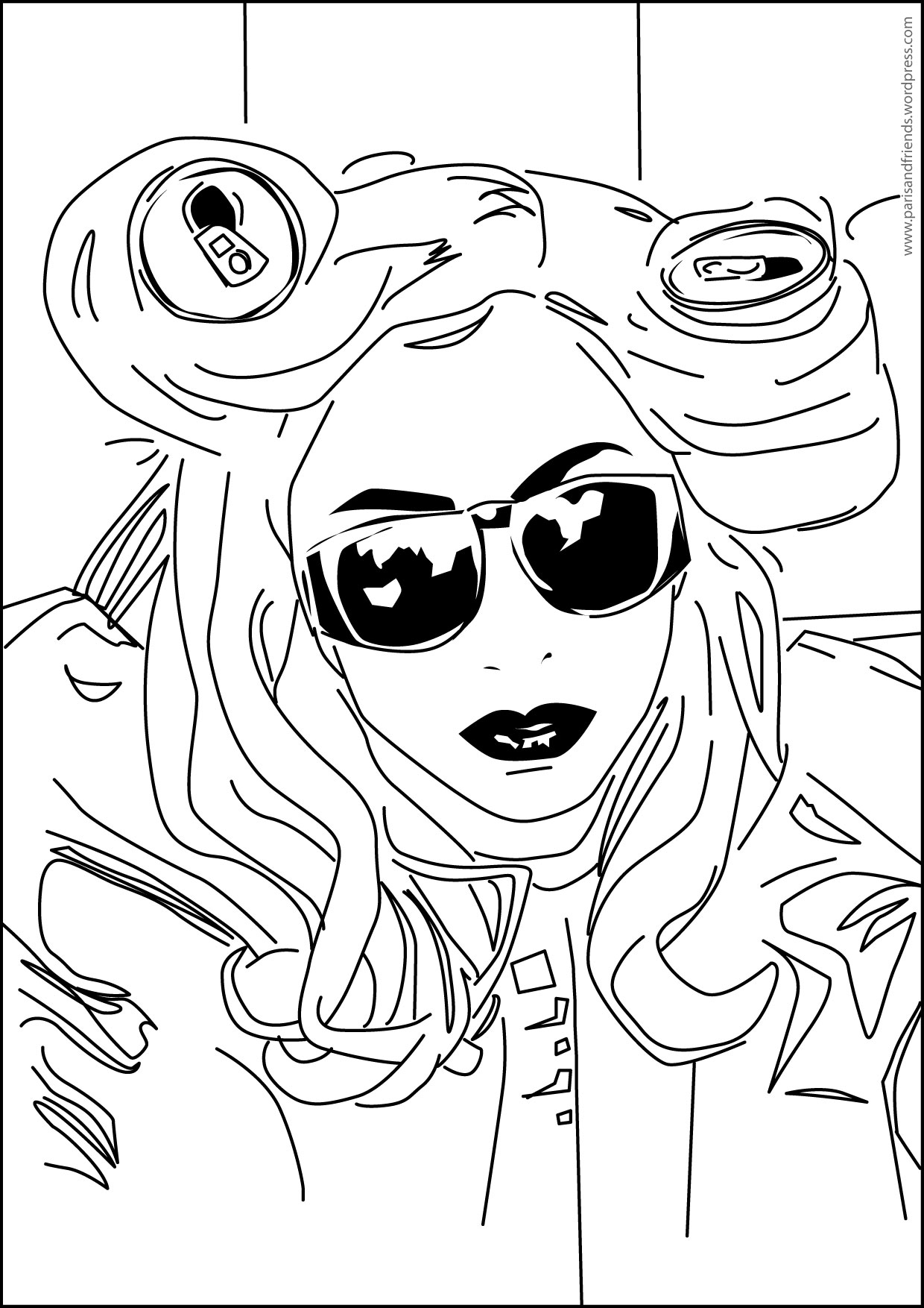 着色页: Lady Gaga (名人) #123953 - 免费可打印着色页