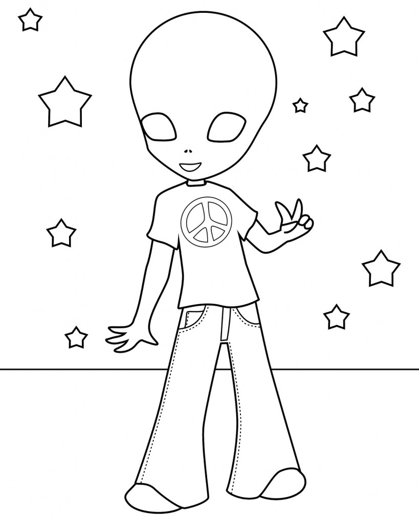 着色页: 外星人 (人物) #94653 - 免费可打印着色页