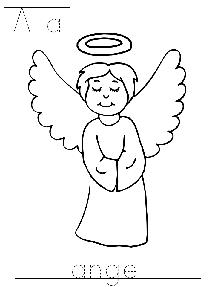 着色页: 天使 (人物) #86254 - 免费可打印着色页