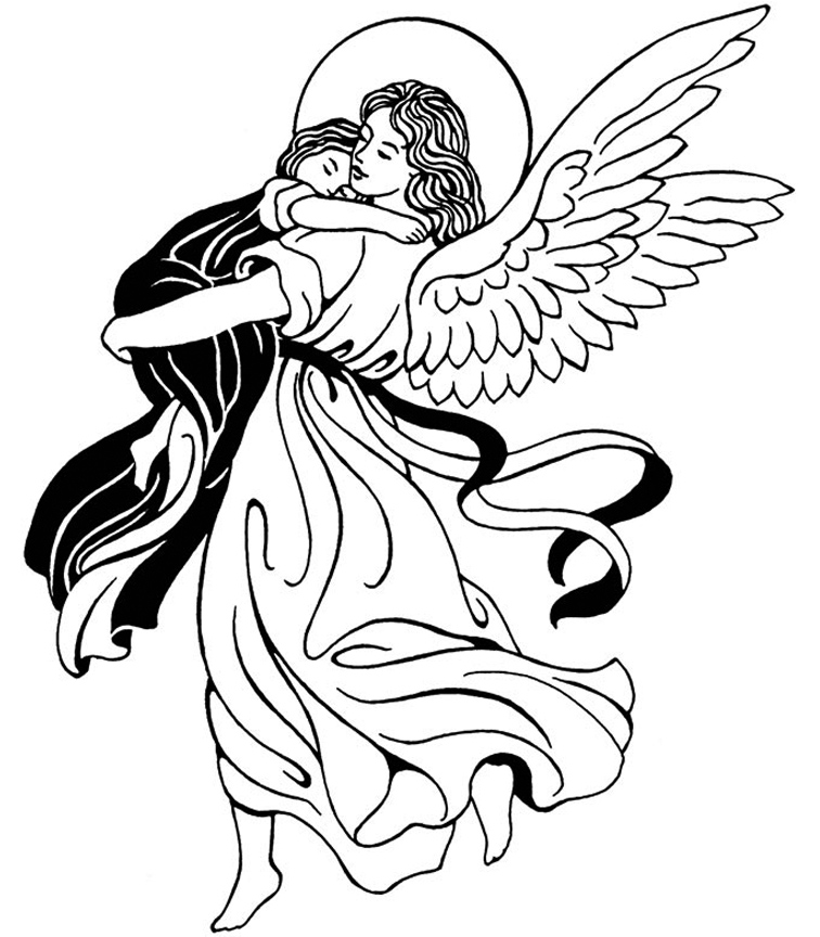 着色页: 天使 (人物) #86267 - 免费可打印着色页