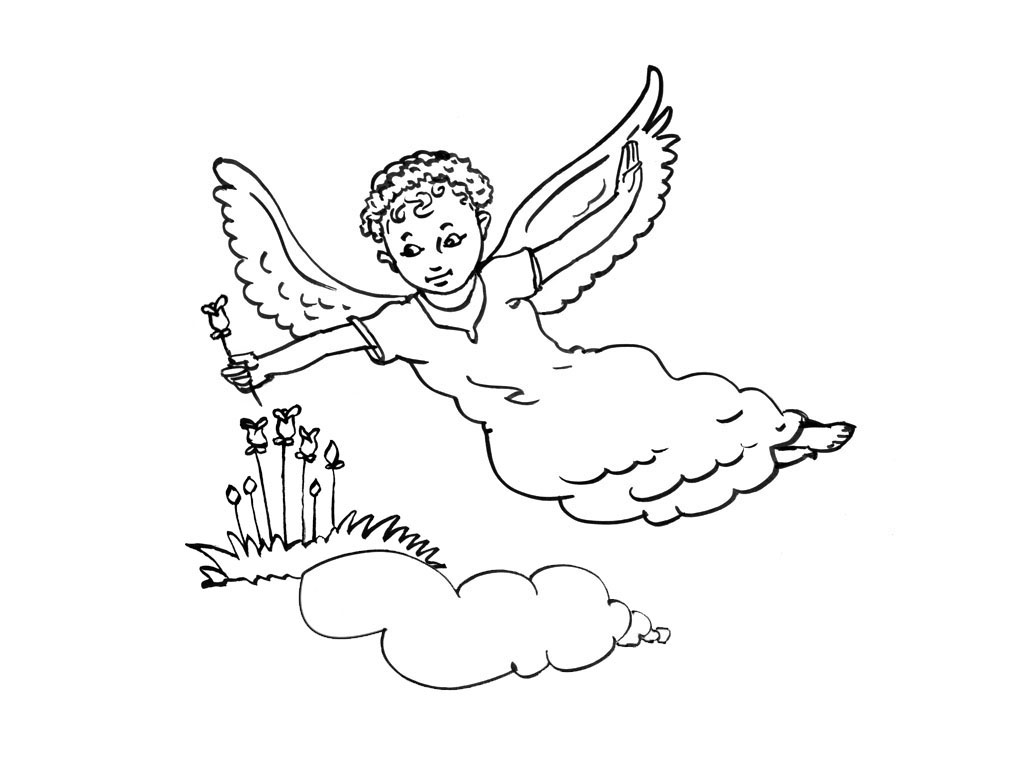 着色页: 天使 (人物) #86307 - 免费可打印着色页