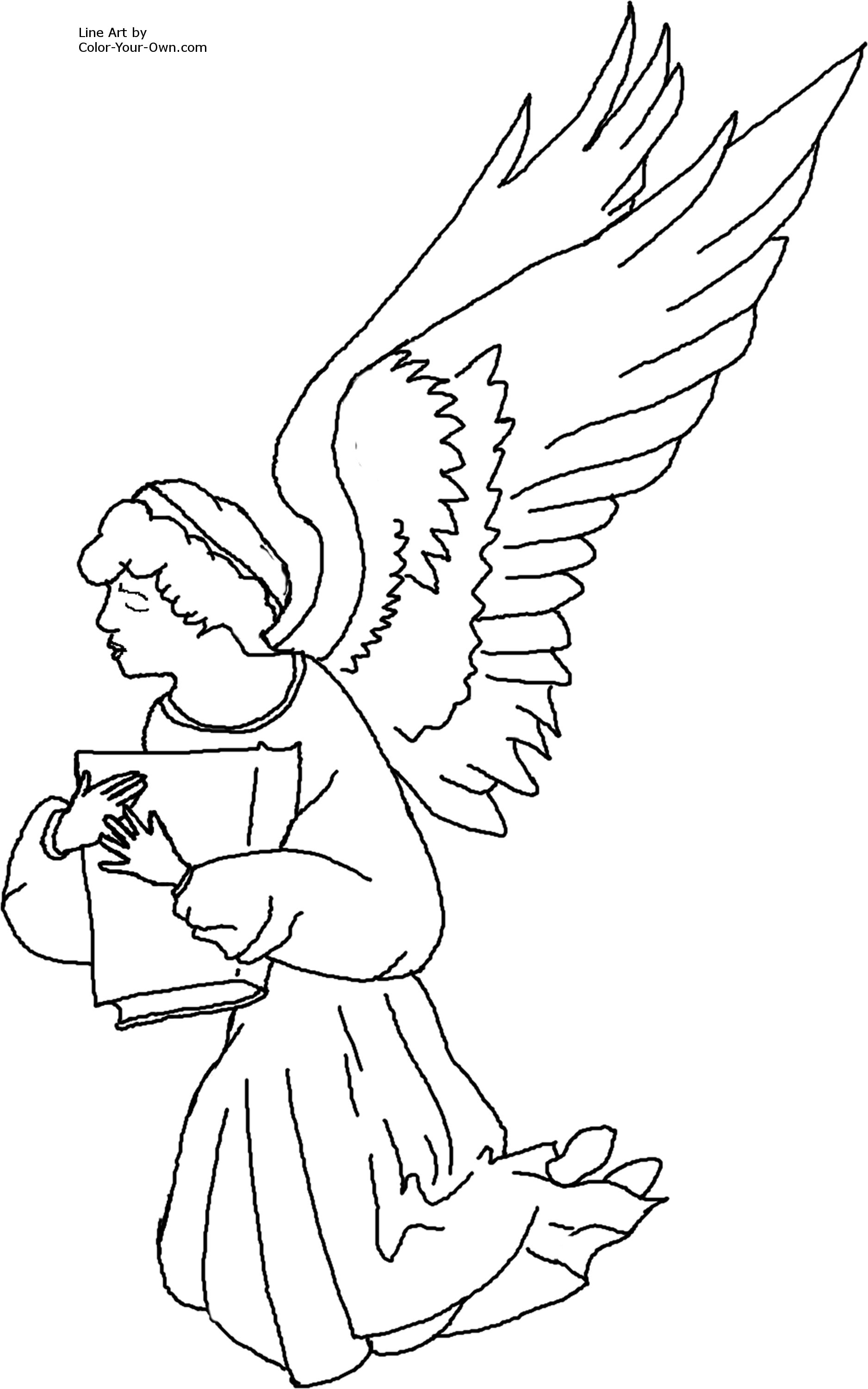 着色页: 天使 (人物) #86327 - 免费可打印着色页