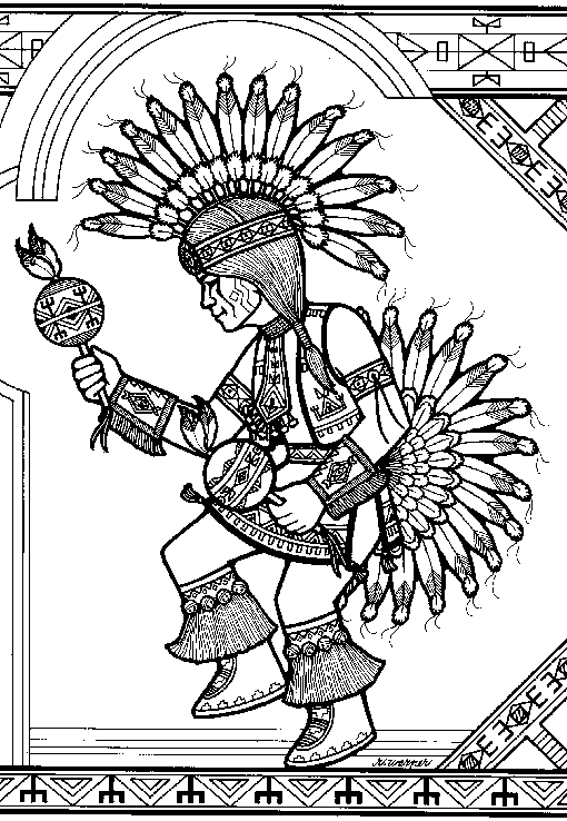 着色页: 美洲印第安人 (人物) #149011 - 免费可打印着色页