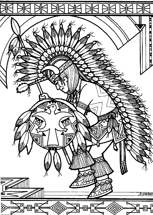 着色页: 美洲印第安人 (人物) #149021 - 免费可打印着色页